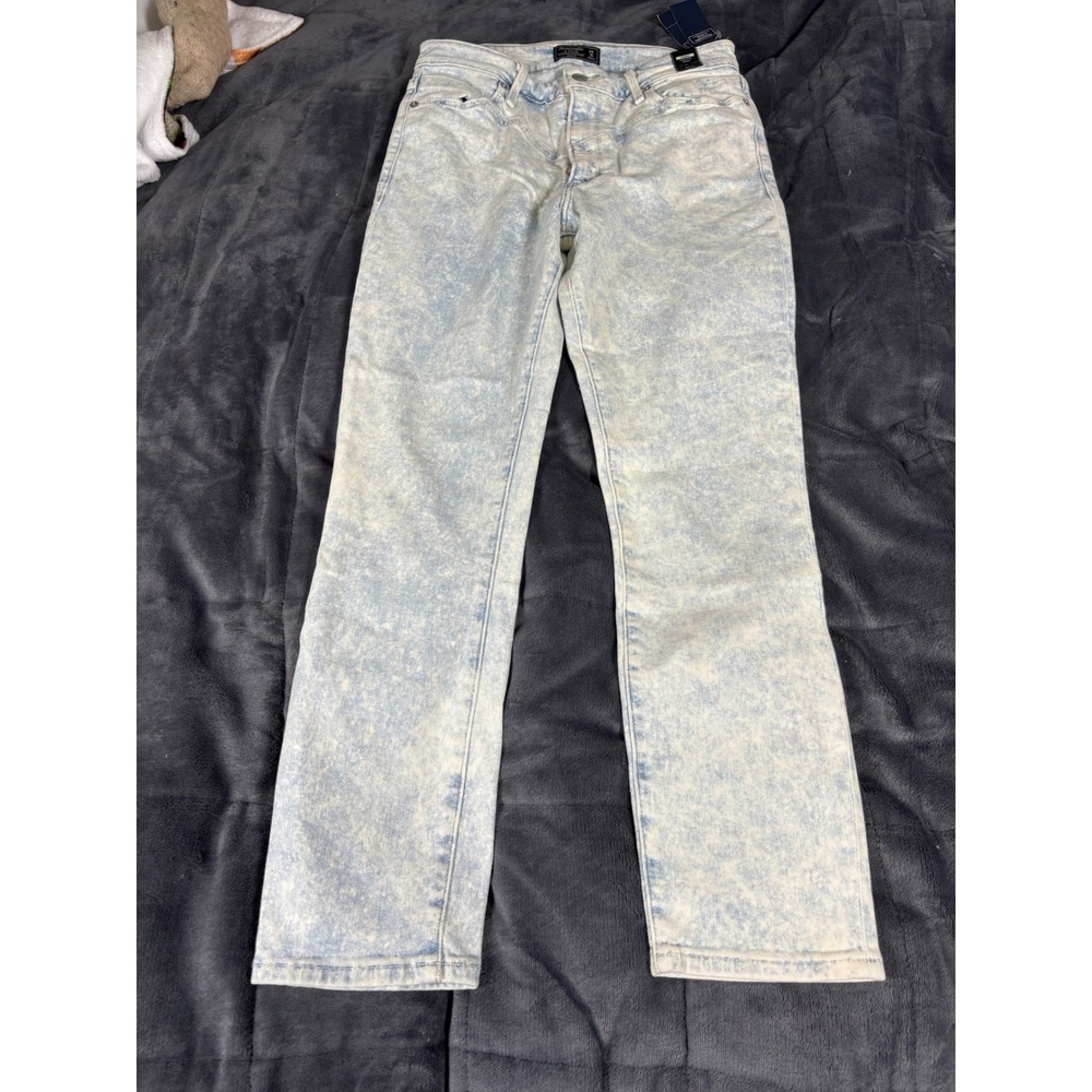 Abercrombie Fitch Simone High Rise Ankle‎ Jeans Acid Wash Size 29x8R